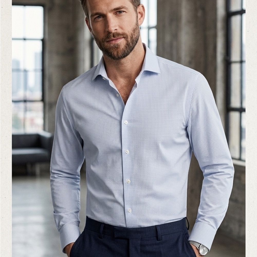 Calvin Klein Sky Blue Men's Dress Shirt